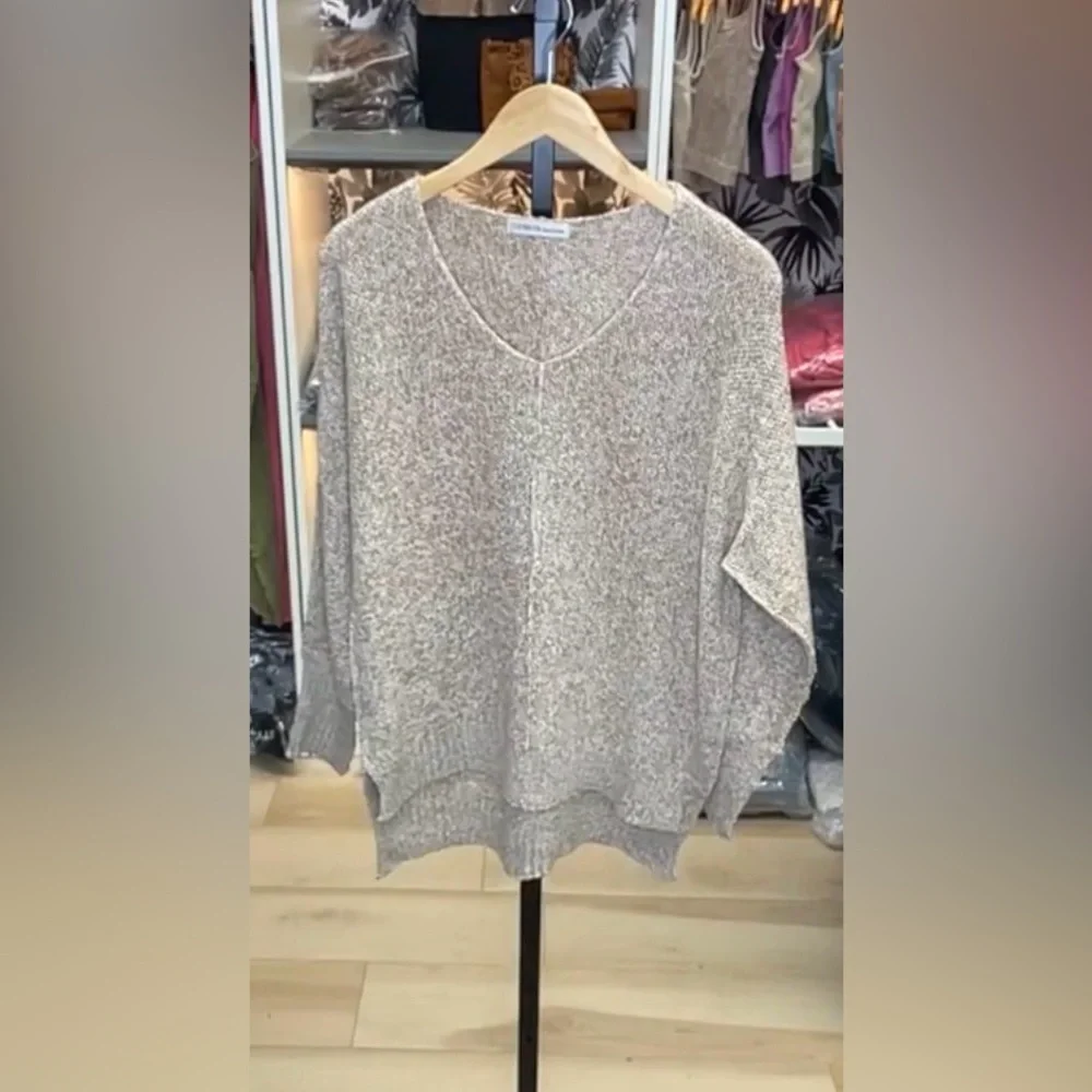 Zenana Woman’s V-Neck Sweater - Light Mocha NEW